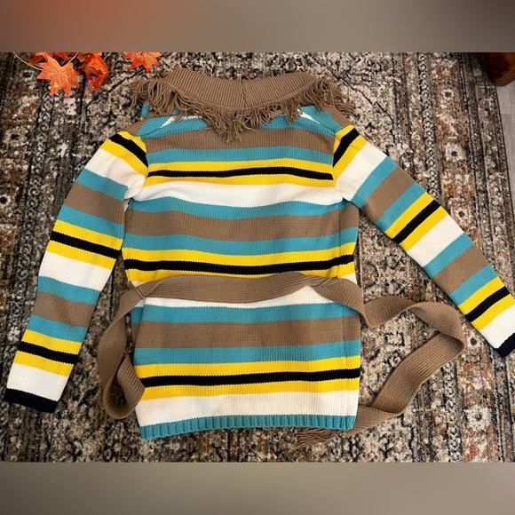NWT Etcetera knit wrap fringe sweater - Picture 4 of 8